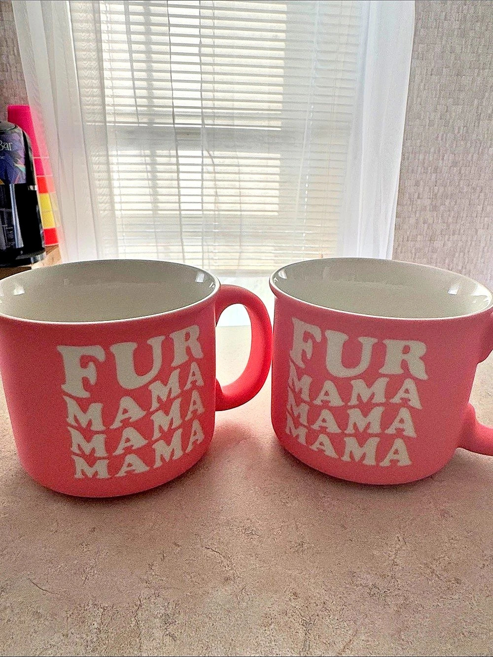 Fur Mama Mug Set in Pink